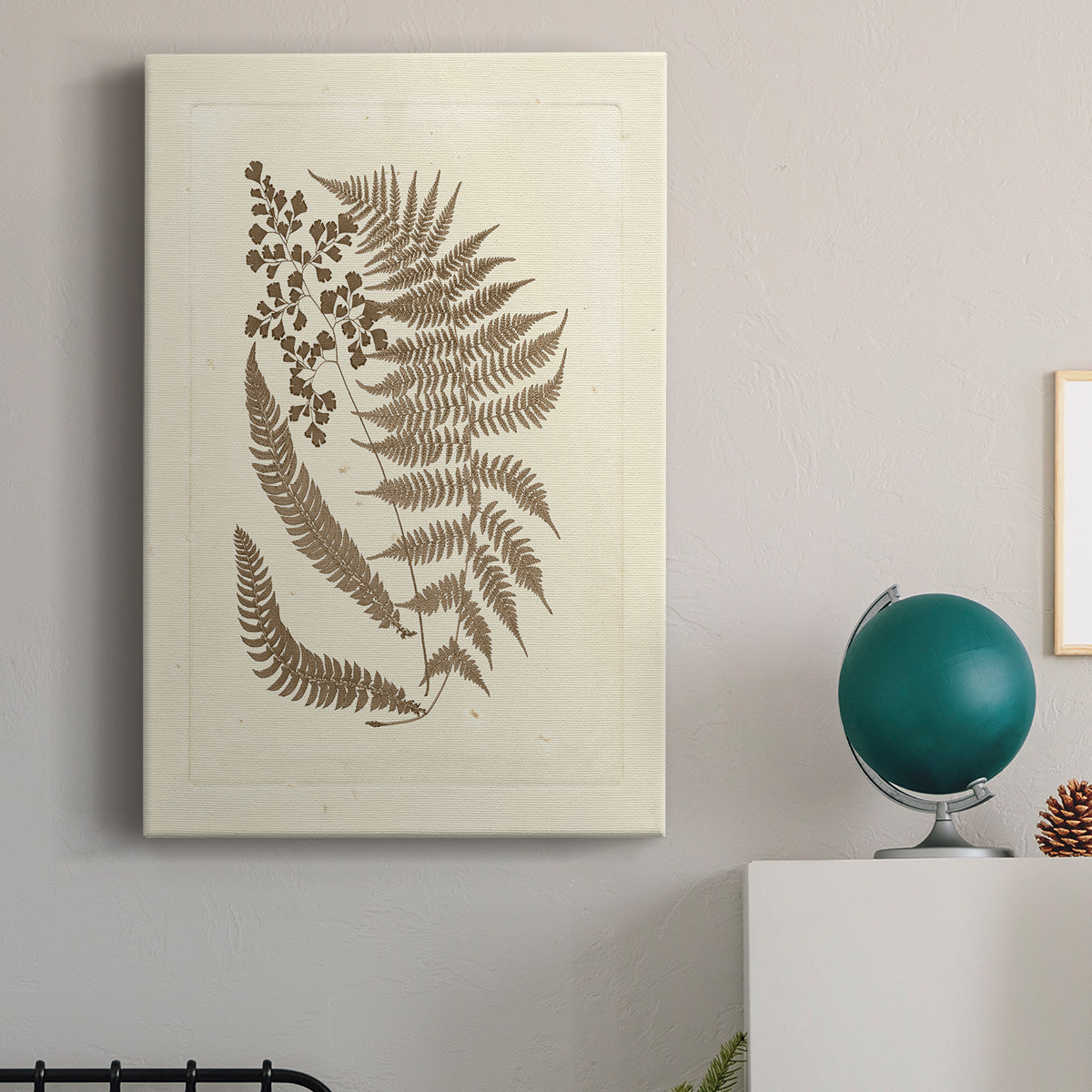 Sepia Ferns III Premium Gallery Wrapped Canvas - Ready to Hang