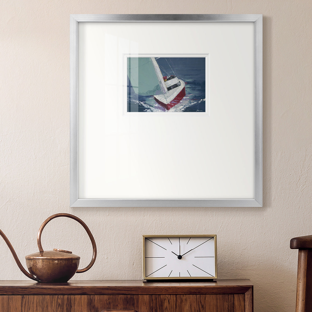 Day Sailing- Premium Framed Print Double Matboard