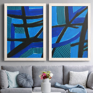Involved Blues I - Barnwood Framed Canvas Set