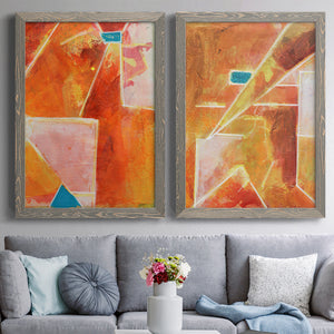 Primary Connection V - Barnwood Framed Canvas Set