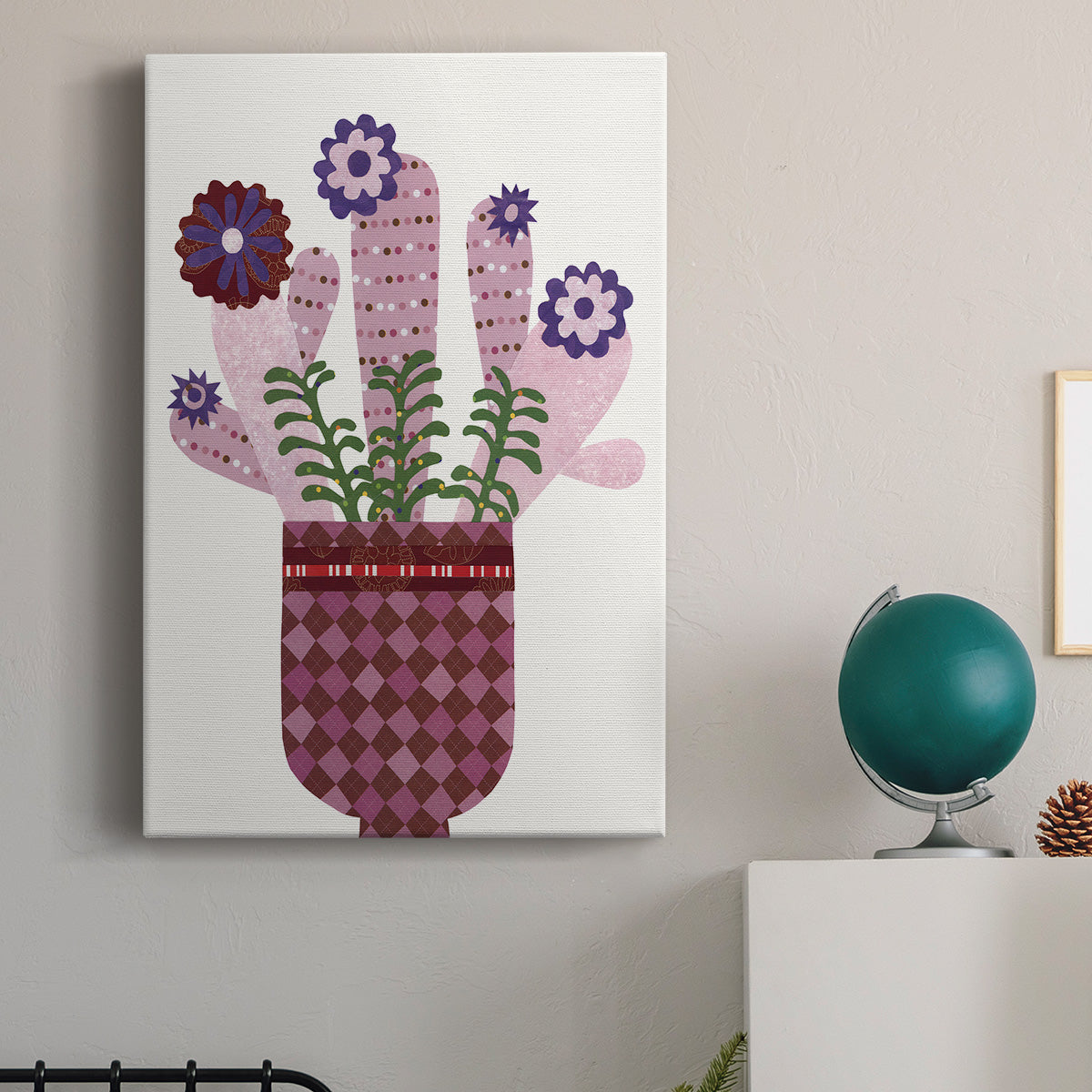 Cheerful Succulent III Premium Gallery Wrapped Canvas - Ready to Hang
