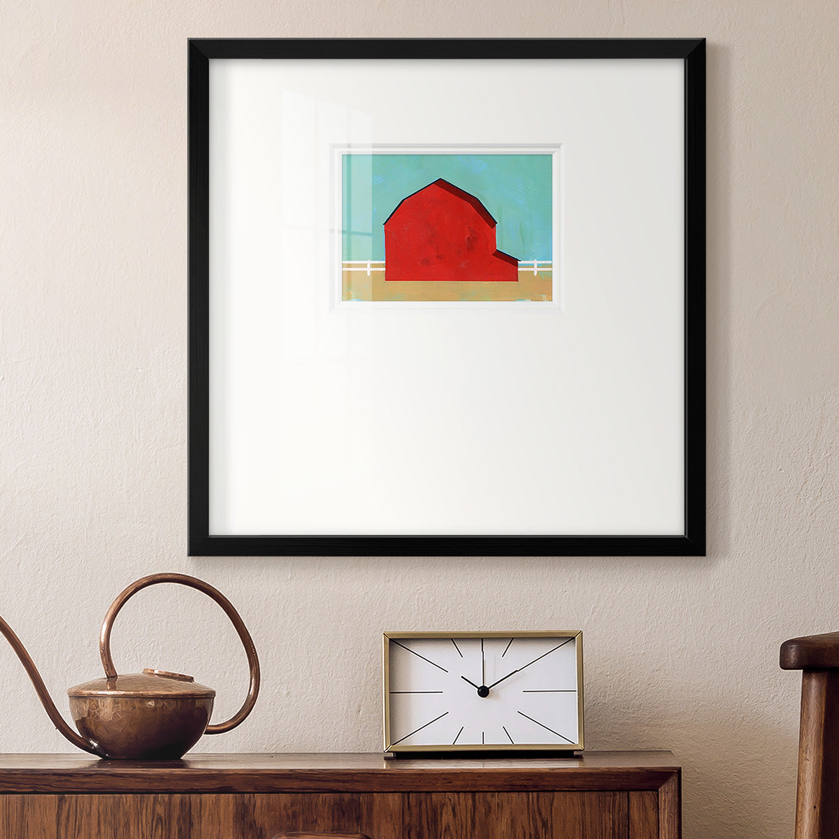 Big Red One I Premium Framed Print Double Matboard