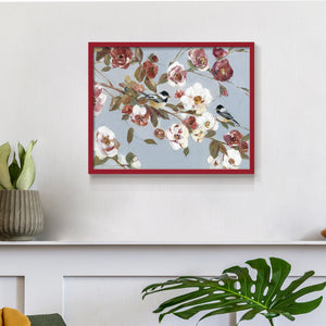 44432,artwork,flowers,songbirds,blooming,pastel colors,nature,painting,tranquility,floral,decor,home,birds,soft tones,wall art,still life,elegance,design,garden,wildlife,peace,beauty,colorful,composition,branches,brushwork,canvas,contemporary,aesthetic,visual,spring,serene,charm,details,flora,fauna,modern,interior design,color palette,harmony,inspiration,Re-stickable,Plants & Flowers