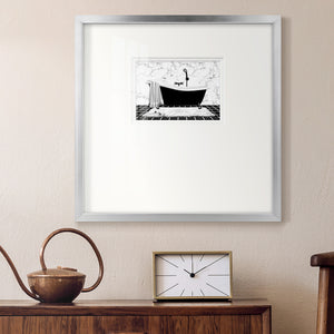 Modern Bath I Premium Framed Print Double Matboard