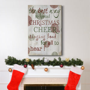 Christmas Cheer Type Premium Gallery Wrapped Canvas - Ready to Hang