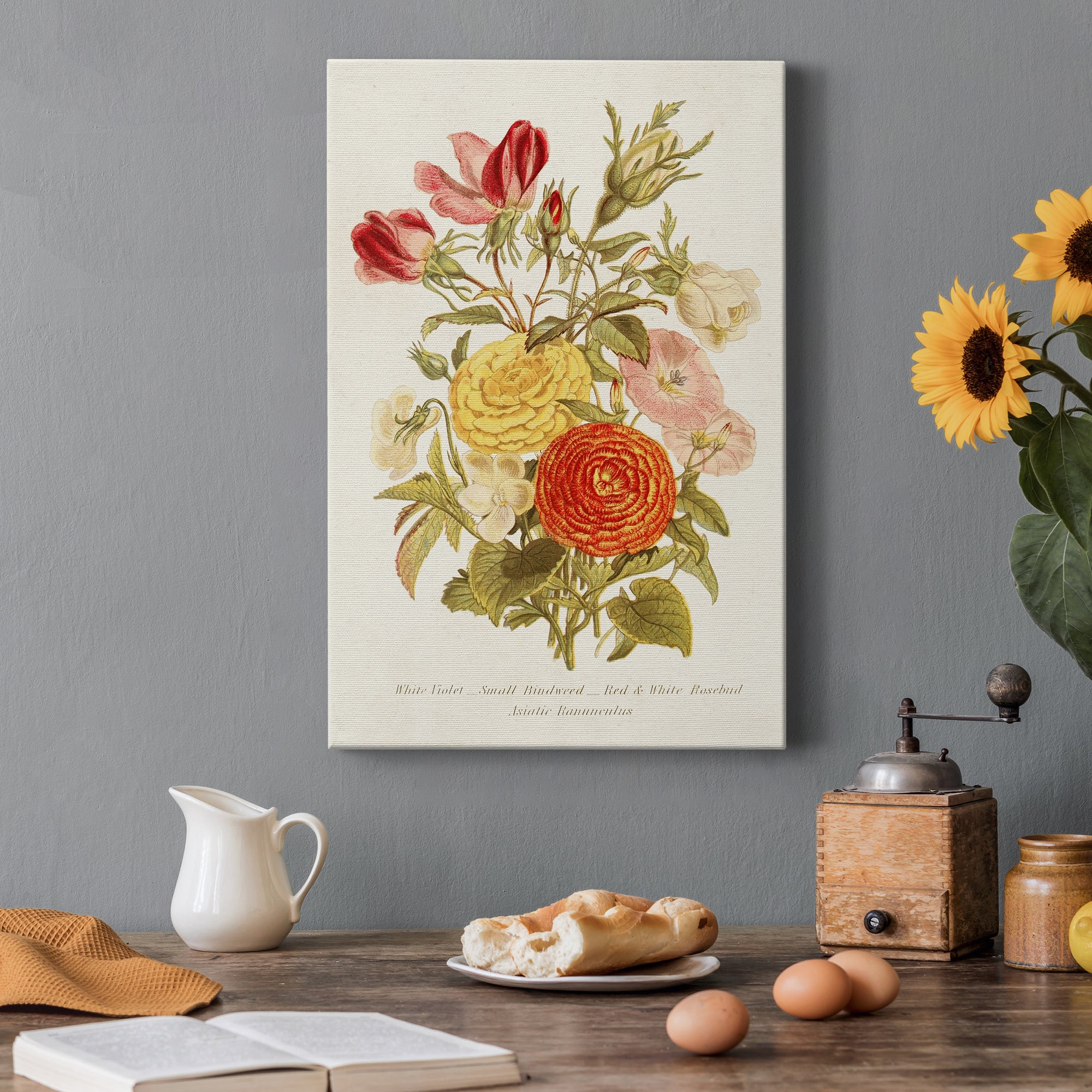 Antique Floral Bouquet I Premium Gallery Wrapped Canvas - Ready to Hang