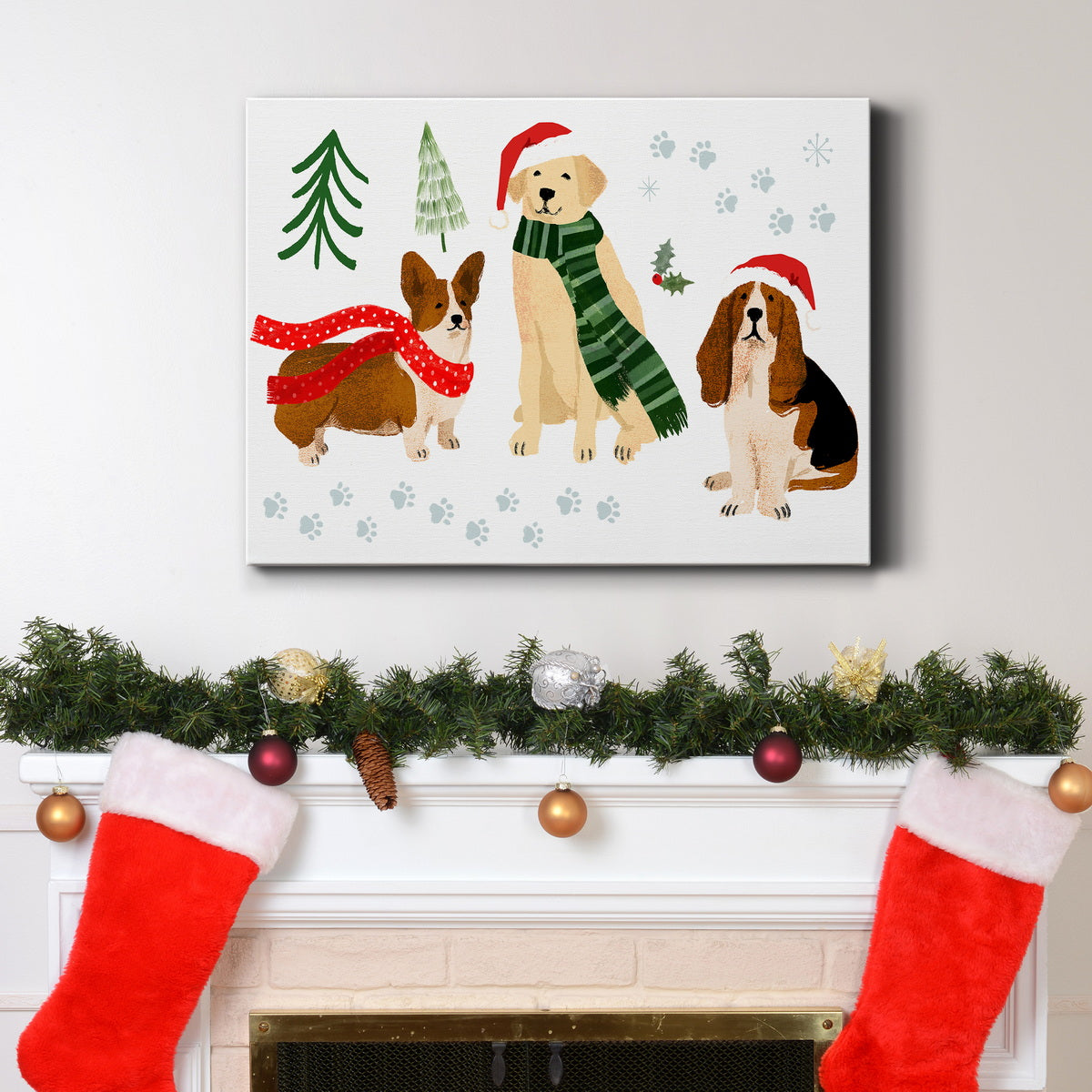 Holidogs - Premium Gallery Wrapped Canvas  - Ready to Hang