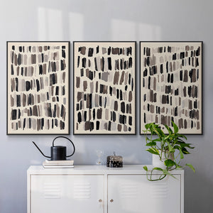 Chalk and Flint I - Framed Premium Gallery Wrapped Canvas L Frame 3 Piece Set - Ready to Hang