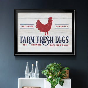 Farm Fresh Eggs - Modern Framed Canvas Print