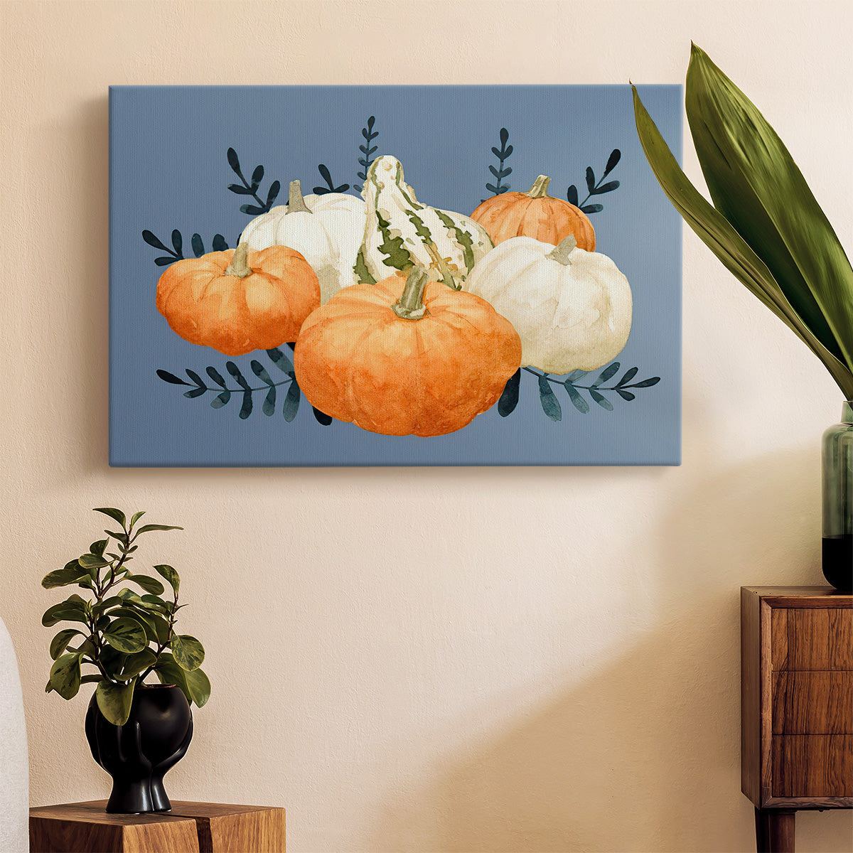 Autumn Orange & Blues II Premium Gallery Wrapped Canvas - Ready to Hang