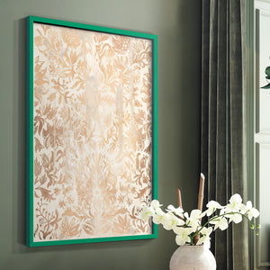 Walnut Damask I - Restickable Framed Art Print