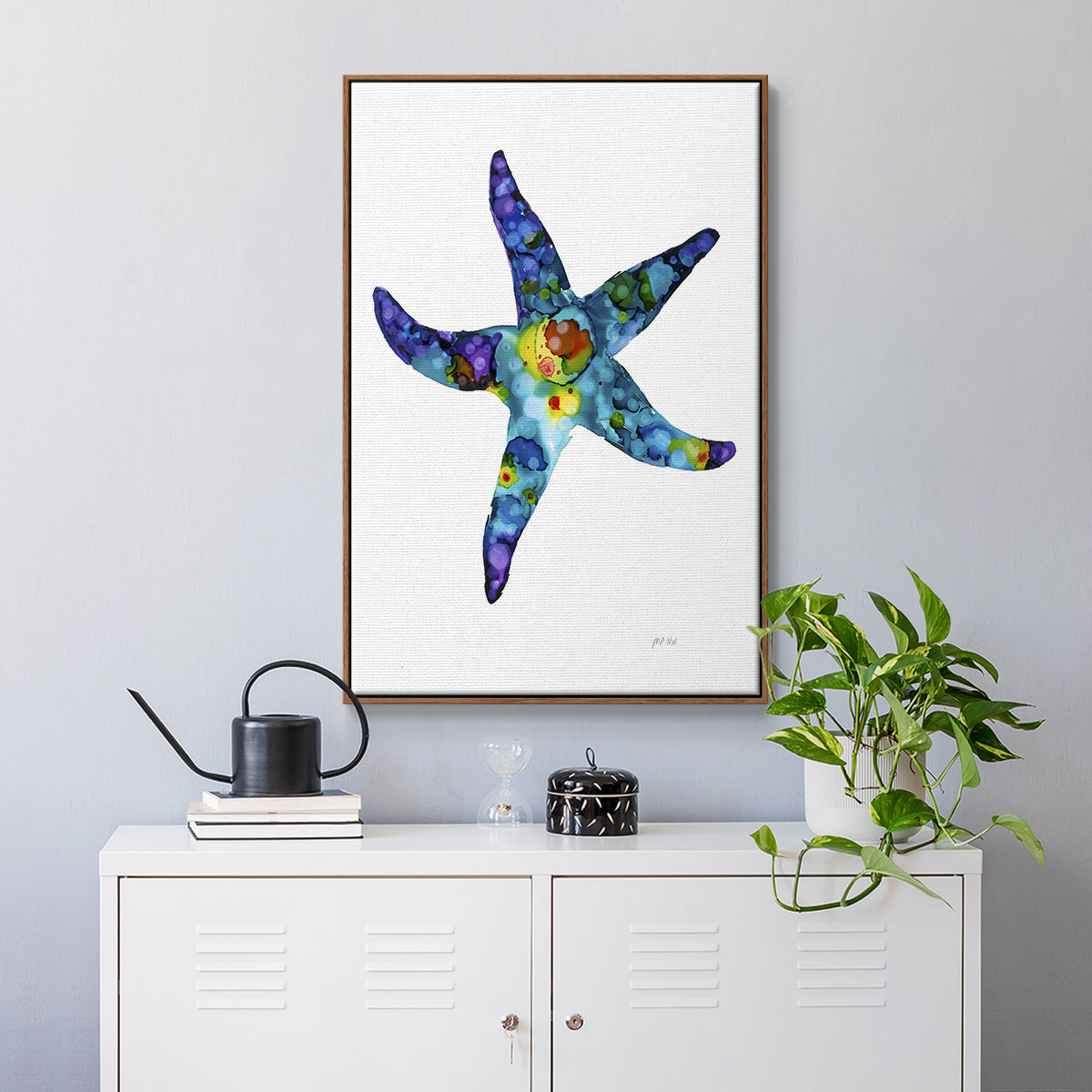 Sea Star - Framed Premium Gallery Wrapped Canvas L Frame - Ready to Hang