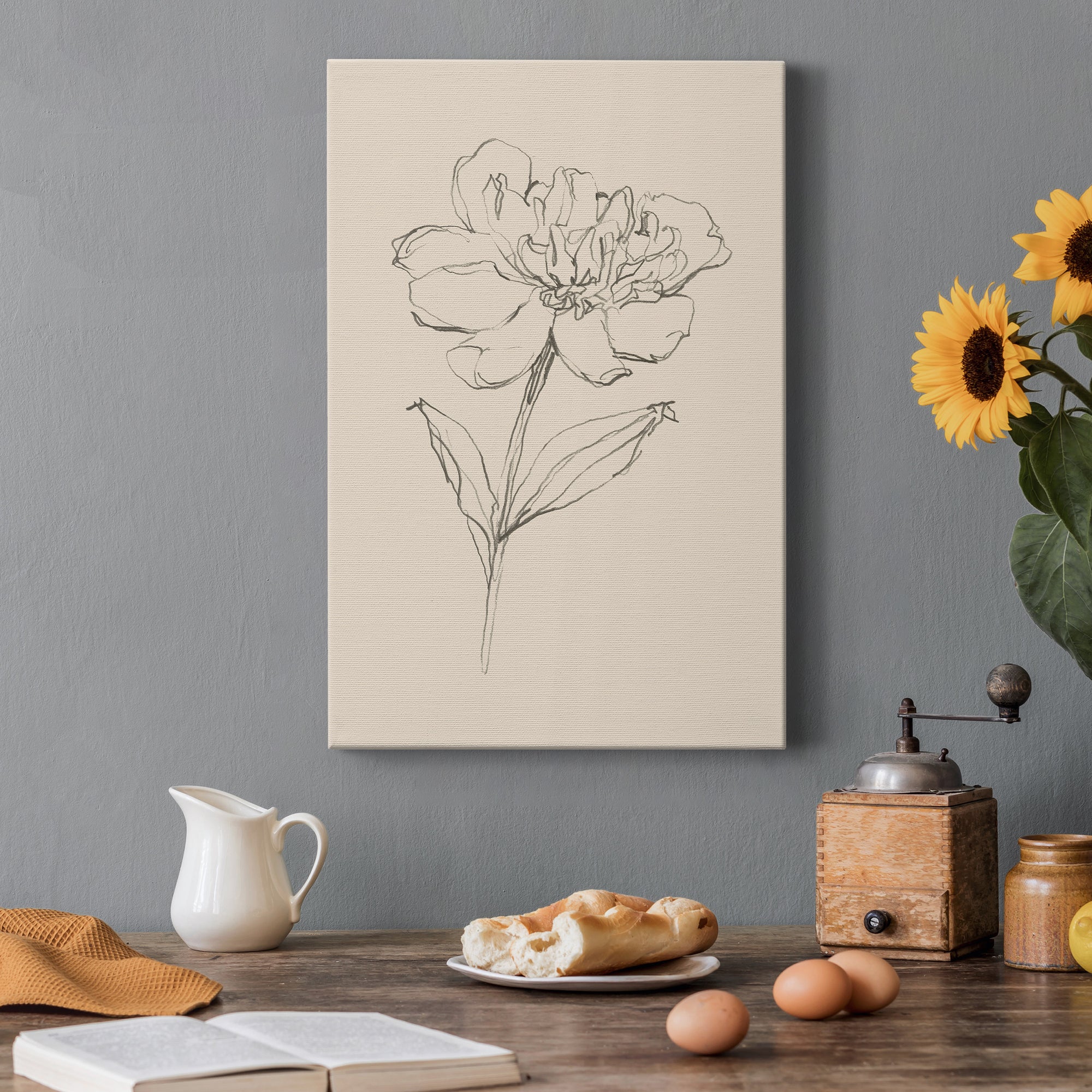 Floral Contour Study III Premium Gallery Wrapped Canvas - Ready to Hang