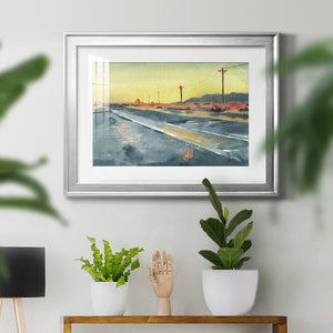 Deserted Highway I - Modern Framed Art Print