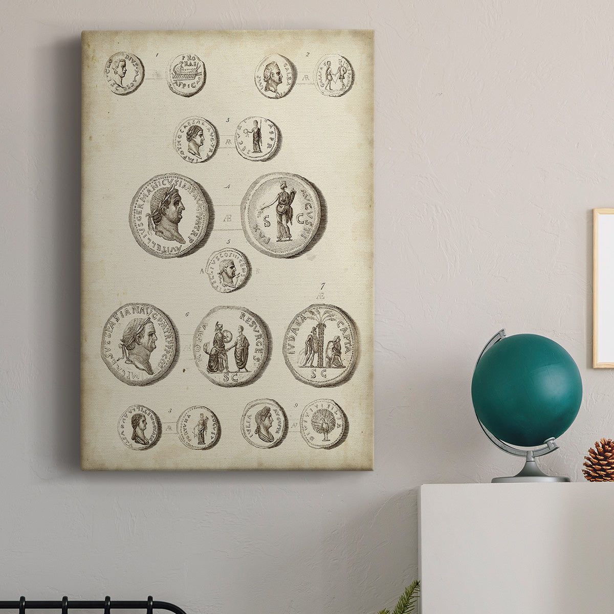 Antique Roman Coins III Premium Gallery Wrapped Canvas - Ready to Hang