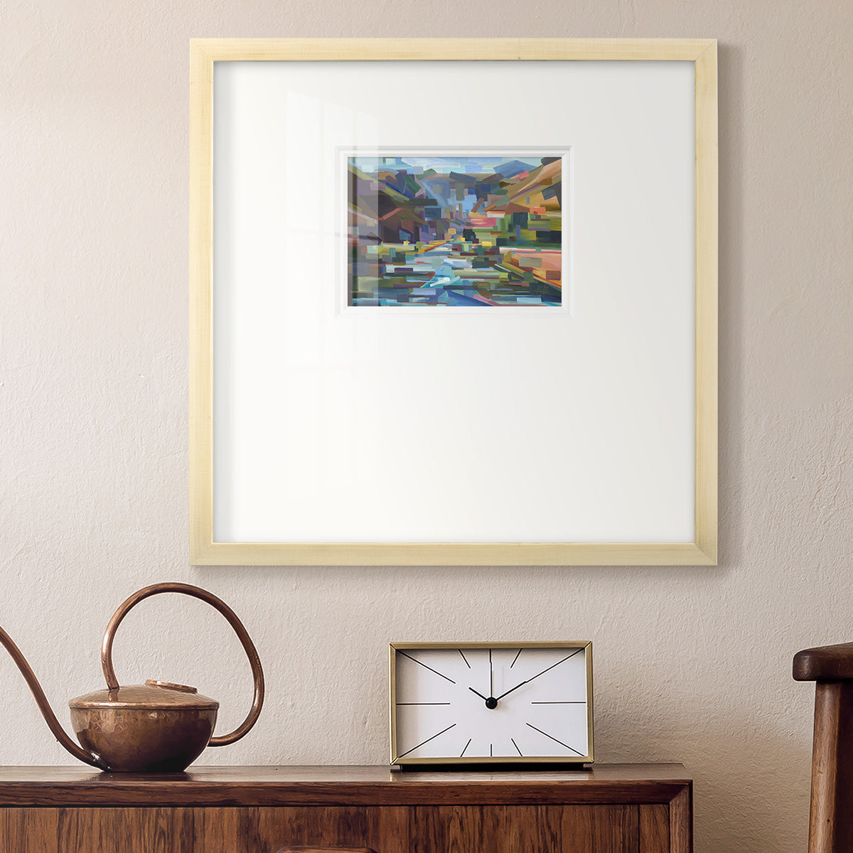Pieces of Yakima Canyon- Premium Framed Print Double Matboard