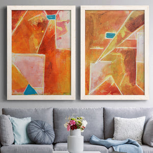 Primary Connection V - Barnwood Framed Canvas Set