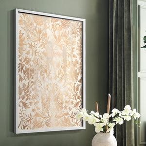 Walnut Damask I - Restickable Framed Art Print