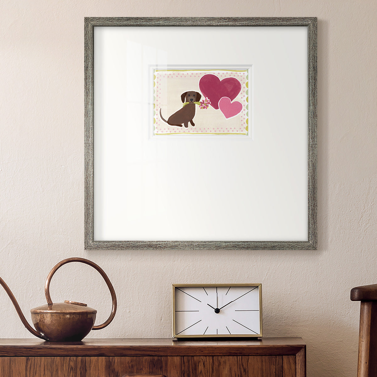 Dachshund Delight Collection A Premium Framed Print Double Matboard