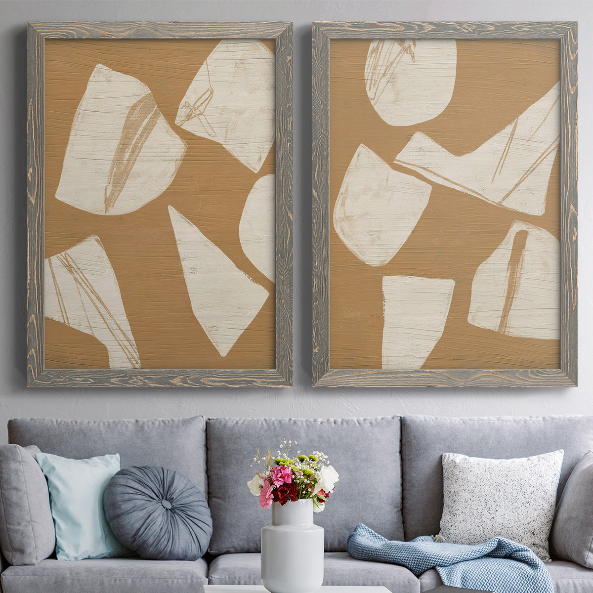 Piecemeal I - Premium Framed Canvas 2 Piece Set - Ready to Hang