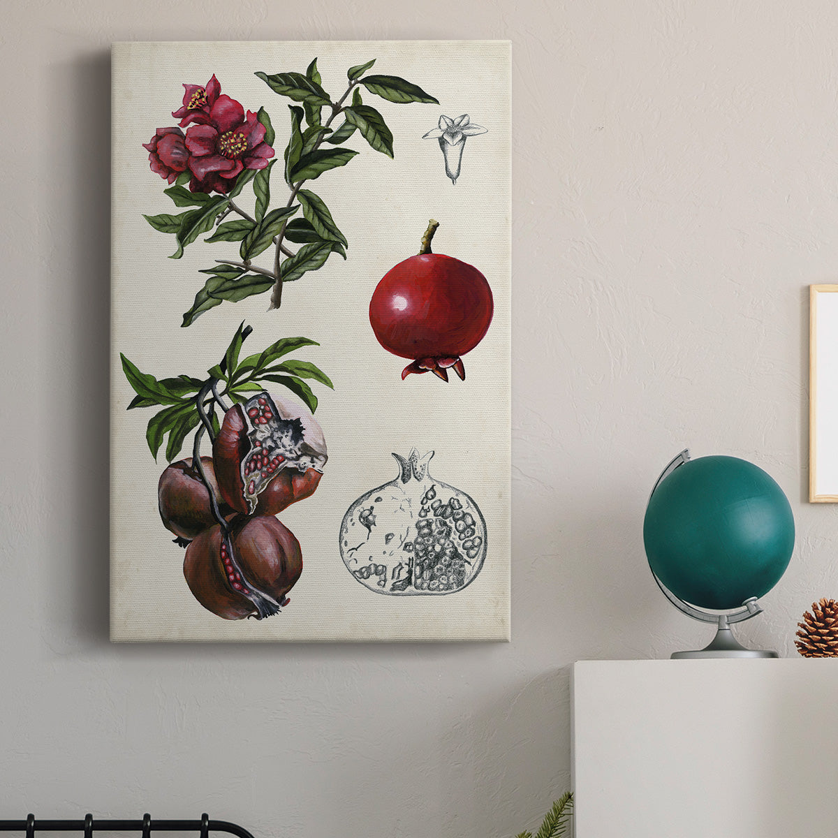Pomegranate Composition II Premium Gallery Wrapped Canvas - Ready to Hang