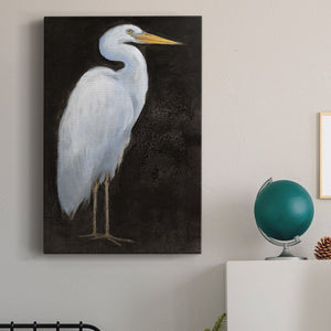 White Heron Portrait I  Premium Gallery Wrapped Canvas - Ready to Hang