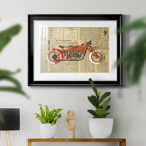 Vintage Red - Modern Framed Art Print