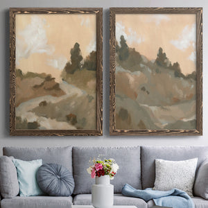 Hillside Walking Path I - Barnwood Framed Canvas Set