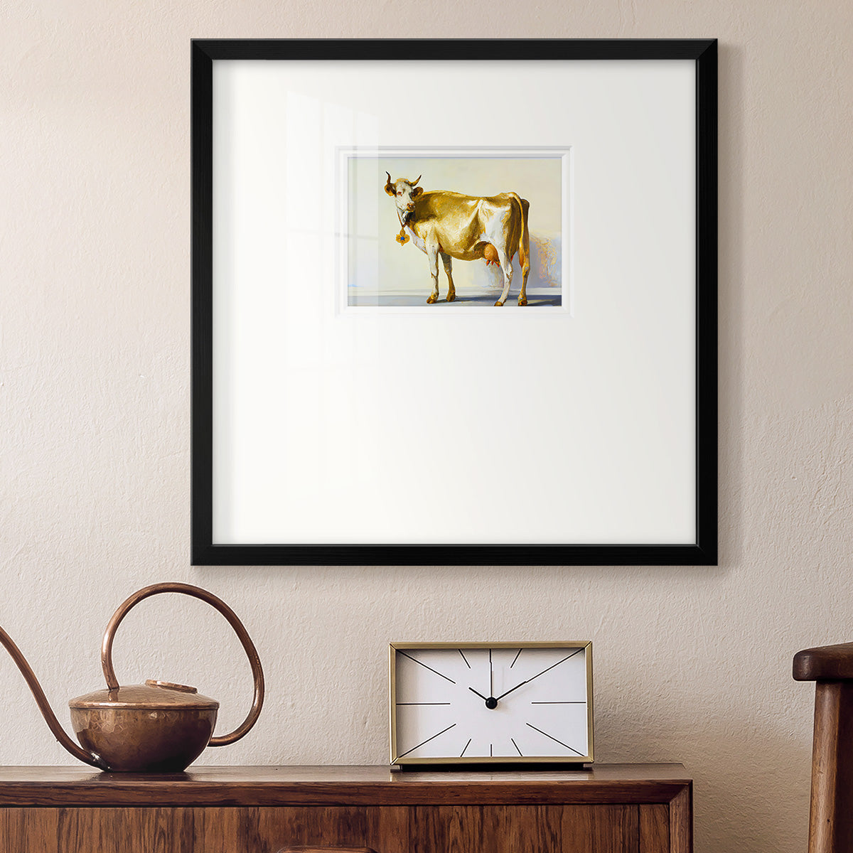 Gold Cow Premium Framed Print Double Matboard