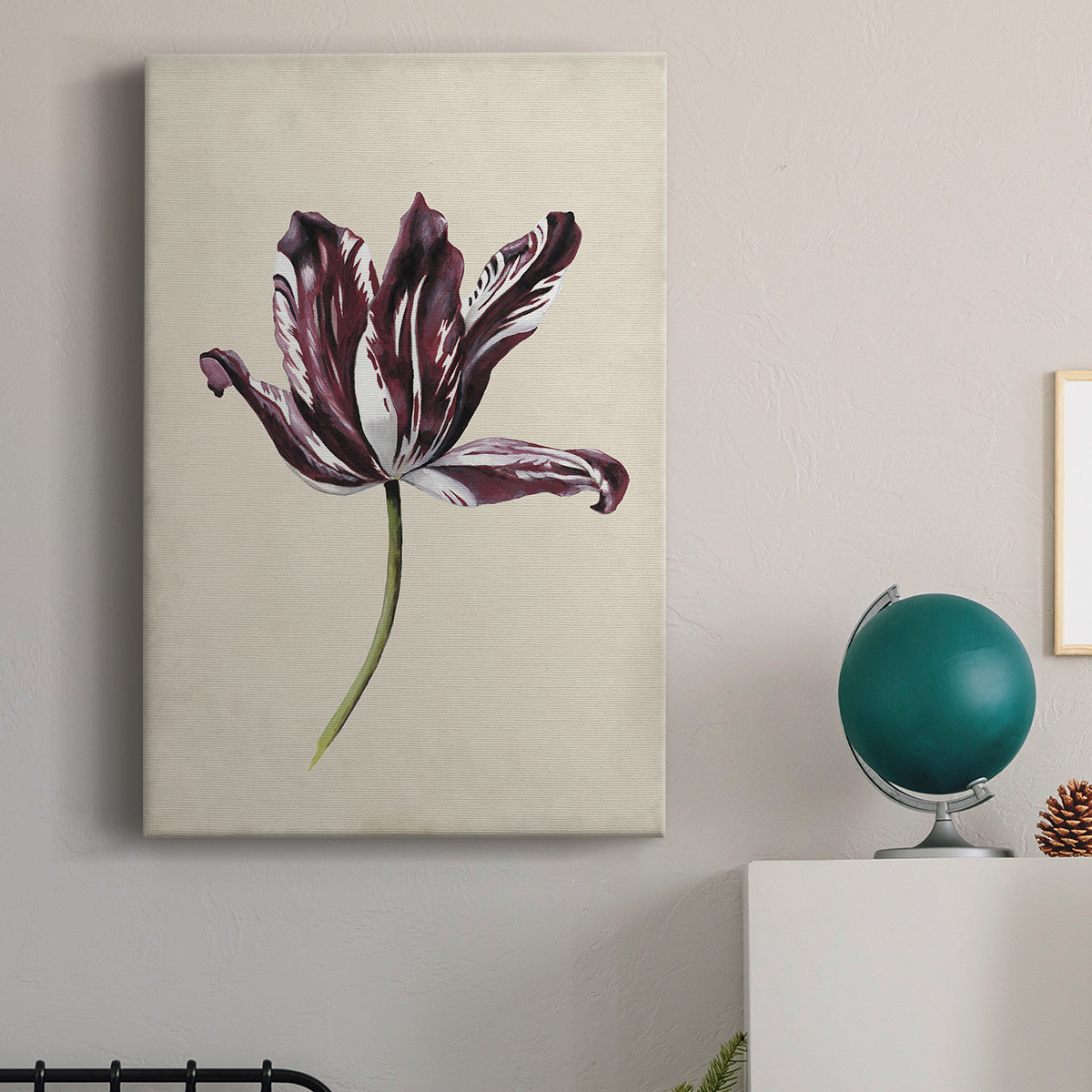 Antique Tulip Study IV Premium Gallery Wrapped Canvas - Ready to Hang