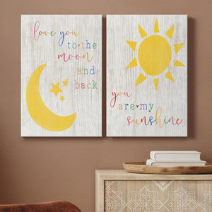 To the Moon and Back Premium Gallery Wrapped Canvas - Ready to Hang - Set of 2 - 8 x 12 Each