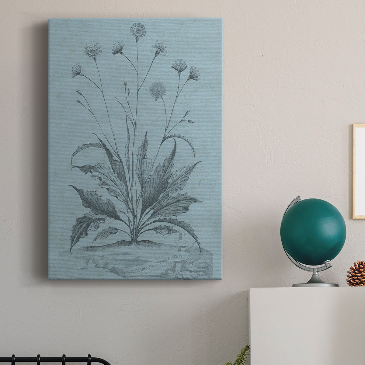 Botanical on Teal IV Premium Gallery Wrapped Canvas - Ready to Hang