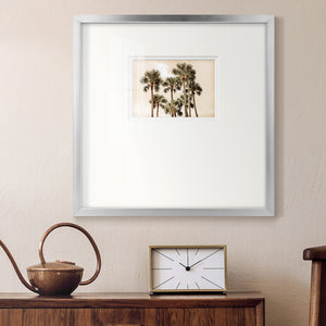 Blushing Palms Premium Framed Print Double Matboard