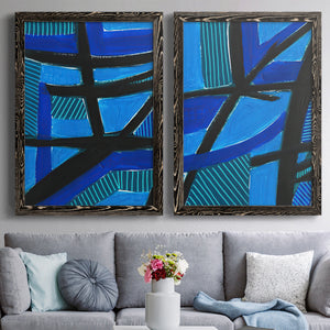 Involved Blues I - Barnwood Framed Canvas Set