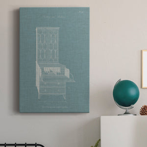 Hepplewhite Desk & Bookcase I - Canvas Art Print