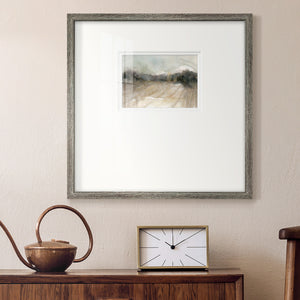 Abstract Fields Premium Framed Print Double Matboard