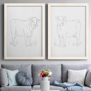 Limousin Cattle I - Barnwood Framed Canvas Set