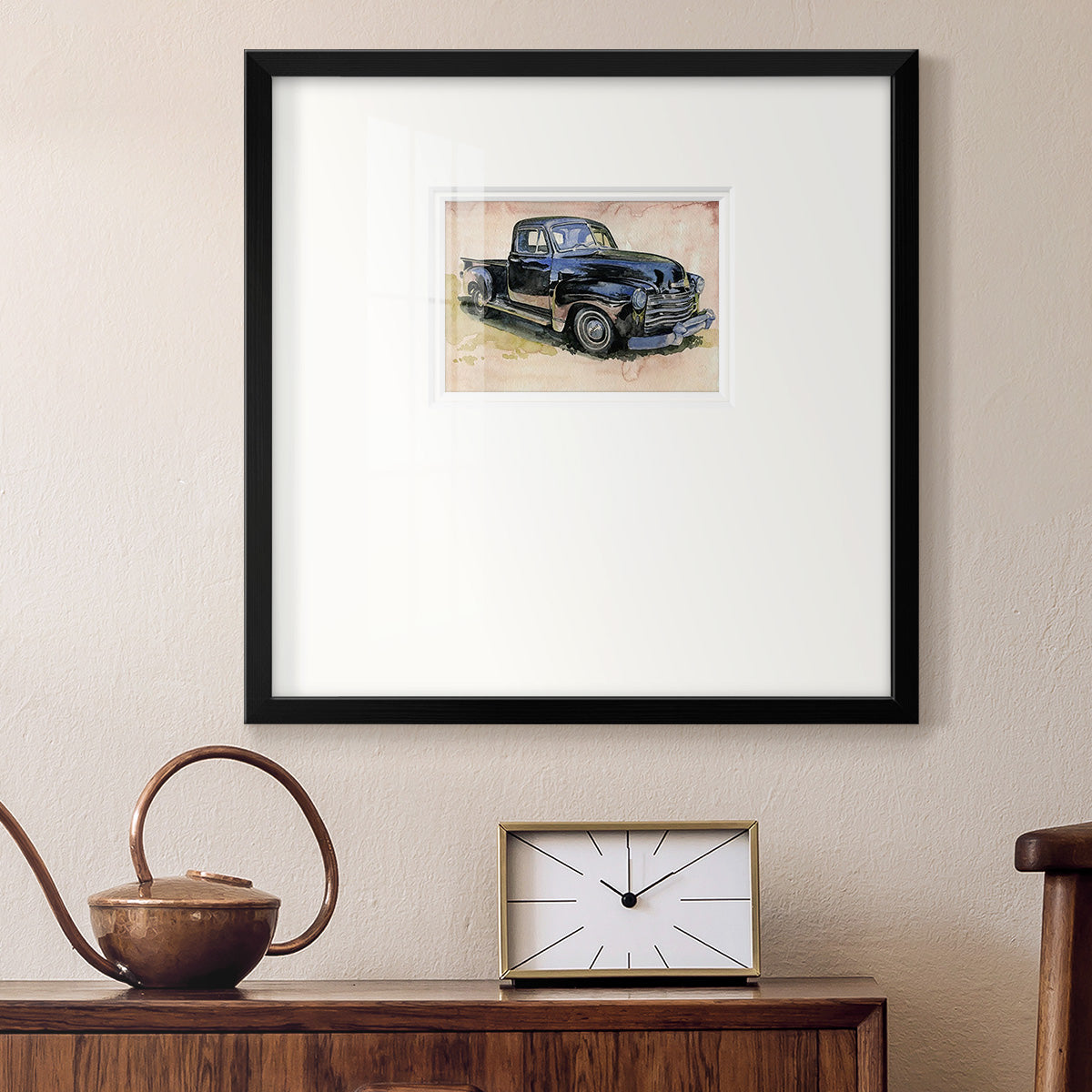 Antique Pickup II Premium Framed Print Double Matboard