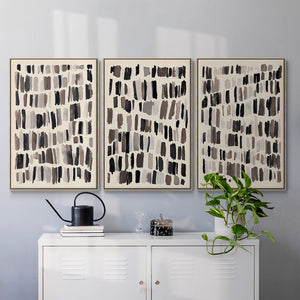 Chalk and Flint I - Framed Premium Gallery Wrapped Canvas L Frame 3 Piece Set - Ready to Hang