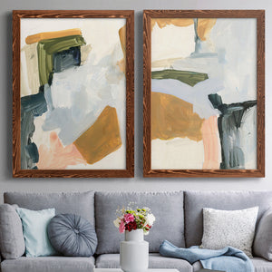 Palette Meld I - Barnwood Framed Canvas Set
