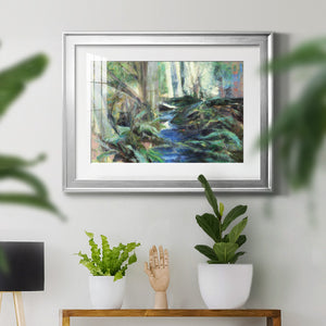 Rambling Blues - Modern Framed Art Print