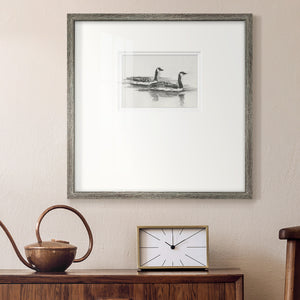 Geese Study I Premium Framed Print Double Matboard