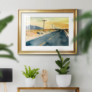 Deserted Highway II - Modern Framed Art Print