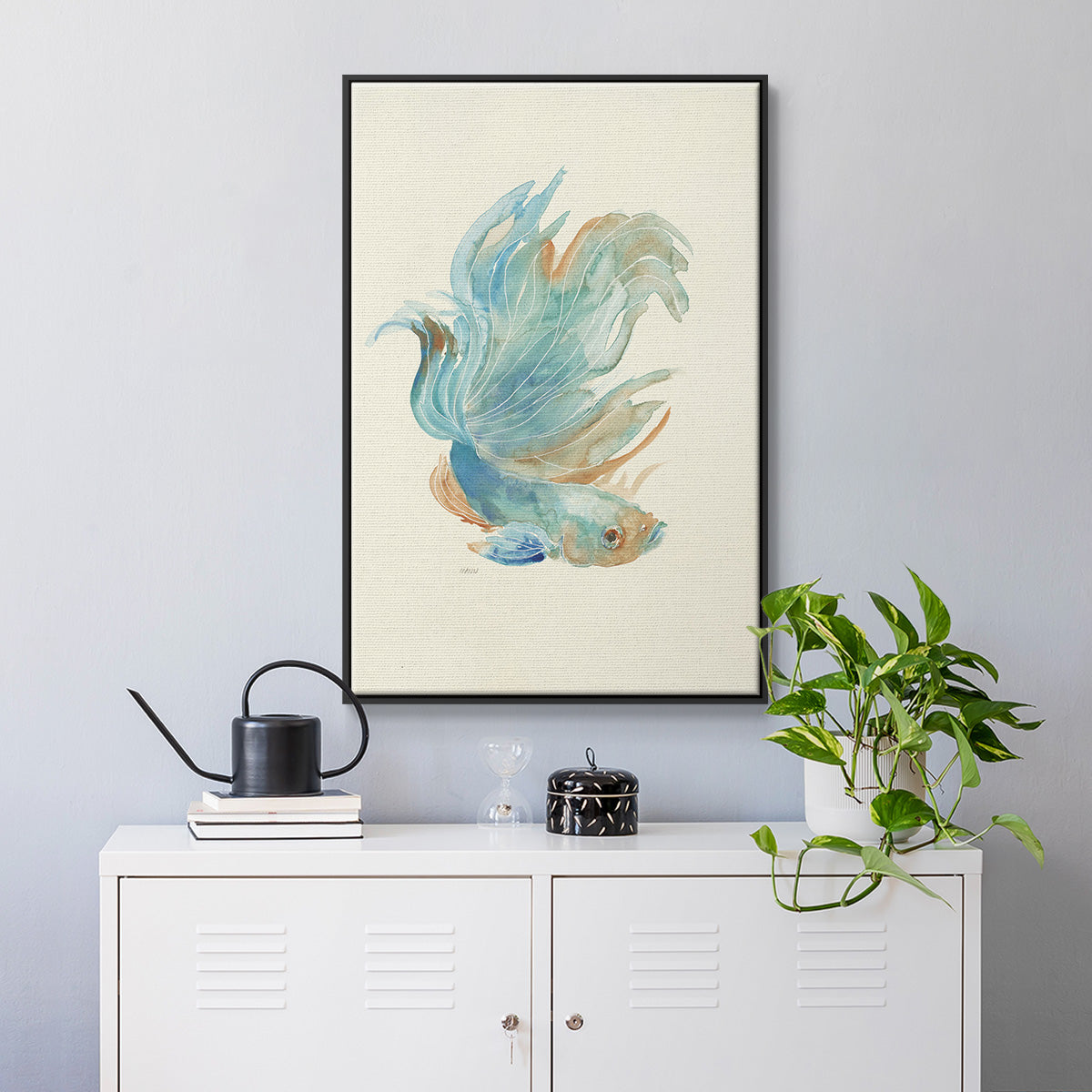 Betta I - Framed Premium Gallery Wrapped Canvas L Frame - Ready to Hang