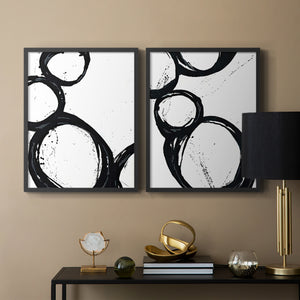 Colorful geometric landscape artwork depicting a coastal view with blue waters and green hills during daytime