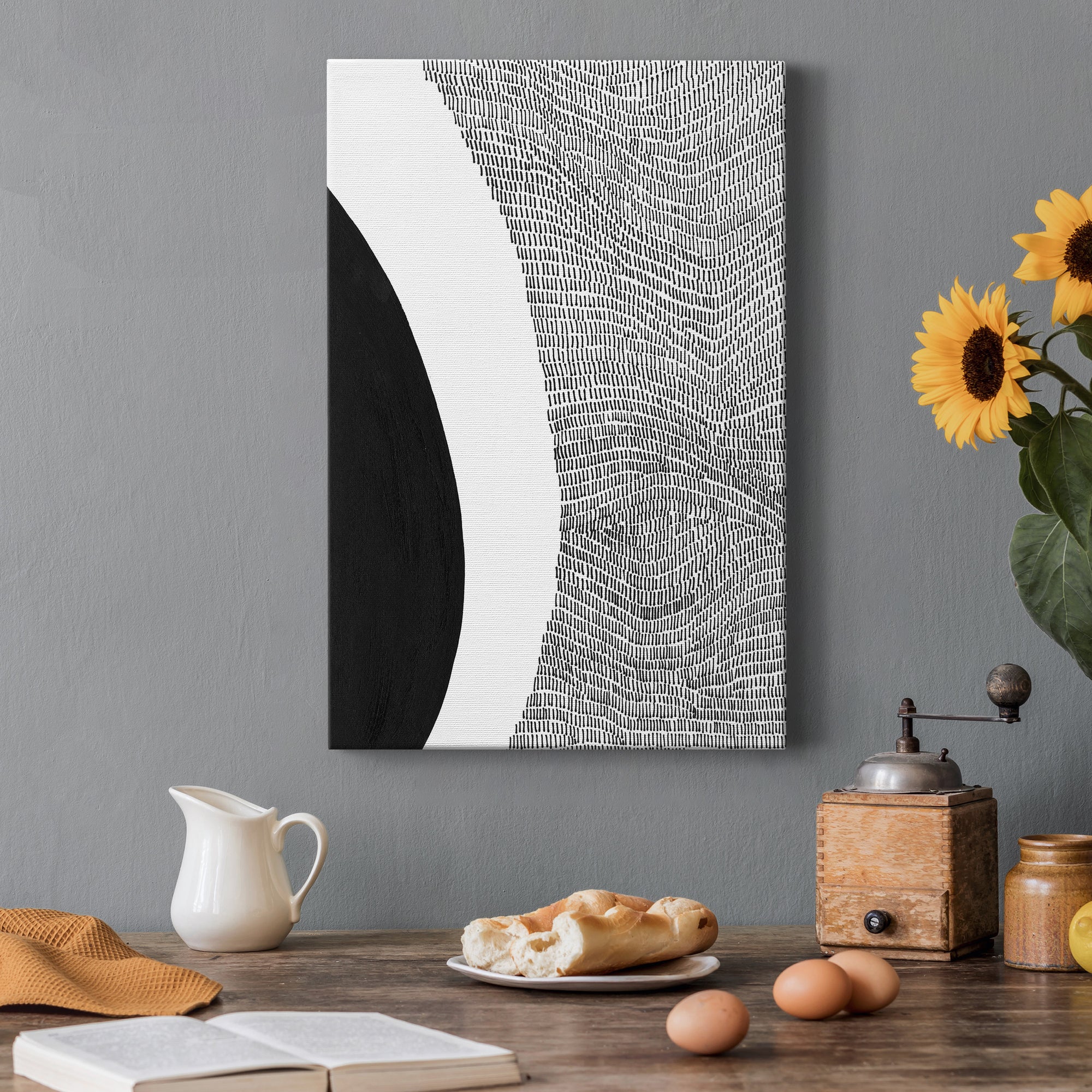 Black & White Abstract II Premium Gallery Wrapped Canvas - Ready to Hang