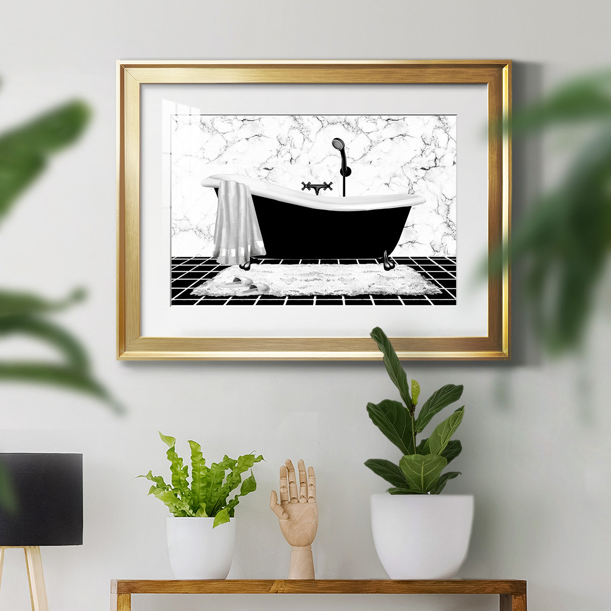 Modern Bath I Premium Framed Print - Ready to Hang