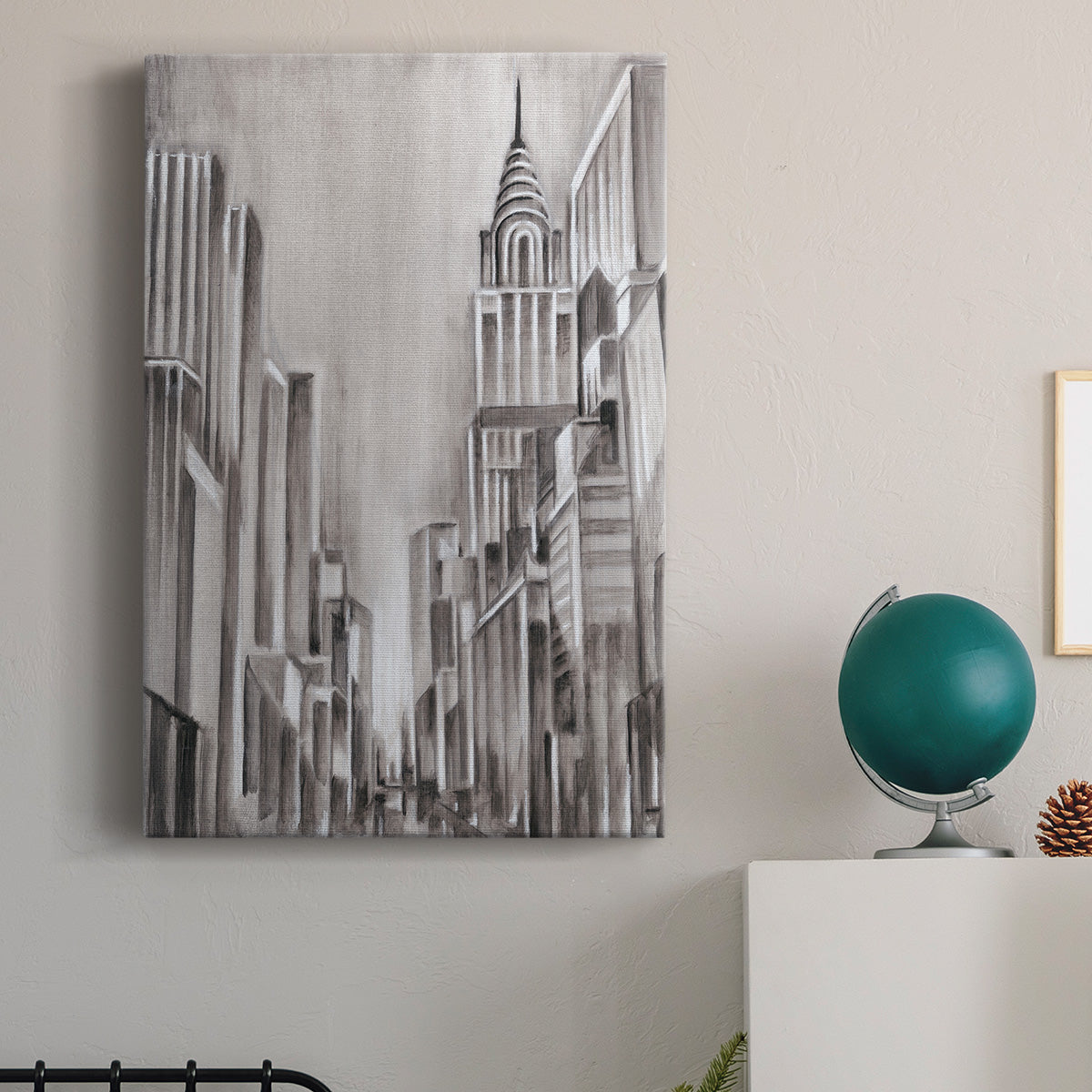 Art Deco Cityscape I Premium Gallery Wrapped Canvas - Ready to Hang