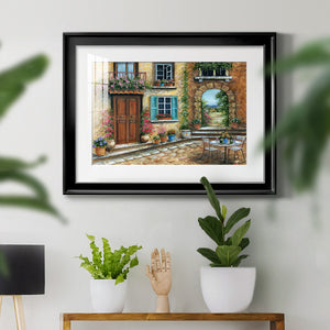 Tuscan Courtyard - Modern Framed Art Print