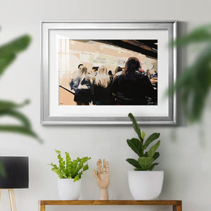 Late Night Queue - Modern Framed Art Print
